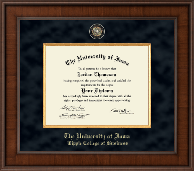The University of Iowa diploma frame - Presidential Masterpiece Diploma Frame in Madison