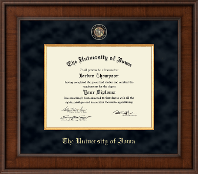 The University of Iowa diploma frame - Presidential Masterpiece Diploma Frame in Madison