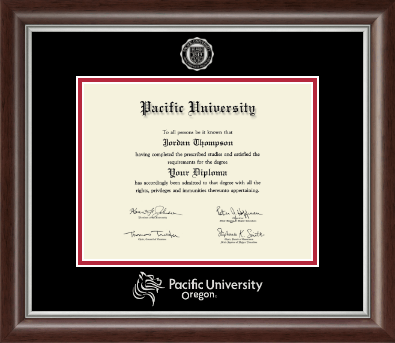 Pacific University diploma frame - Silver Embossed Diploma Frame in Devonshire