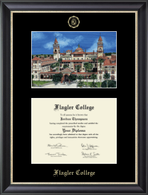 Flagler College diploma frame - Campus Scene Diploma Frame in Noir