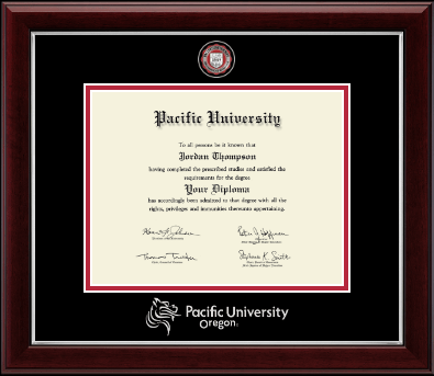 Pacific University diploma frame - Masterpiece Medallion Diploma Frame in Gallery Silver