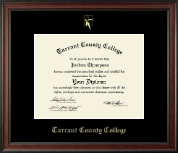 Tarrant County College Gold Embossed Diploma Frame in Studio