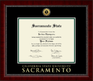 California State University Sacramento Gold Engraved Medallion Diploma Frame in Sutton