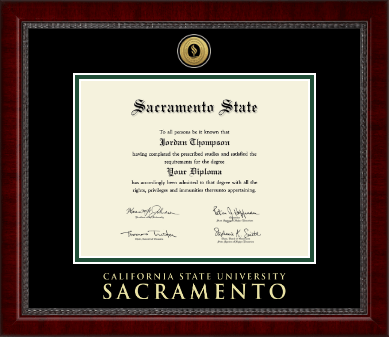 California State University Sacramento diploma frame - Gold Engraved Medallion Diploma Frame in Sutton