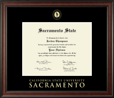 California State University Sacramento diploma frame - Gold Embossed Diploma Frame in Studio