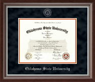 Oklahoma State University Silver Embossed Diploma Frame in Devonshire