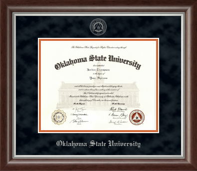 Oklahoma State University diploma frame - Silver Embossed Diploma Frame in Devonshire