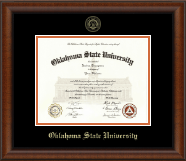 Oklahoma State University Gold Embossed Diploma Frame in Austin