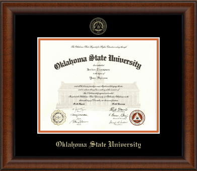 Oklahoma State University diploma frame - Gold Embossed Diploma Frame in Austin
