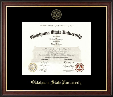 Oklahoma State University diploma frame - Gold Embossed Diploma Frame in Studio Gold