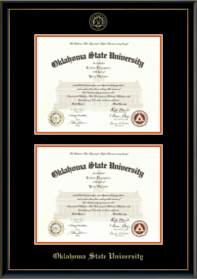 Oklahoma State University diploma frame - Double Diploma Frame in Onexa Gold