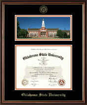 Oklahoma State University diploma frame - Campus Scene Diploma Frame in Williamsburg