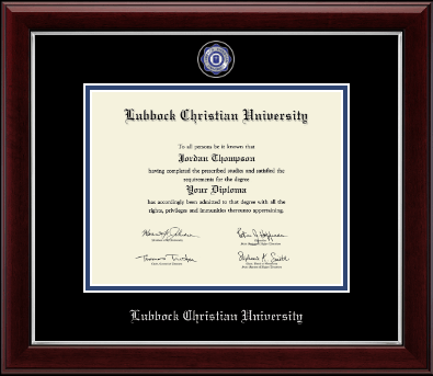 Lubbock Christian University diploma frame - Masterpiece Medallion Diploma Frame in Gallery Silver