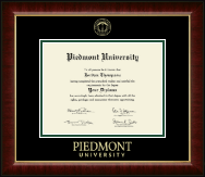 Piedmont University Gold Embossed Diploma Frame in Murano