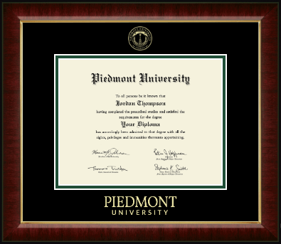 Piedmont University diploma frame - Gold Embossed Diploma Frame in Murano