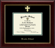 Brooks School Gold Embossed Diploma Frame in Gallery