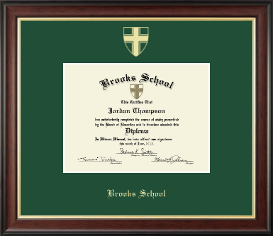 Brooks School diploma frame - Gold Embossed Diploma Frame in Studio Gold