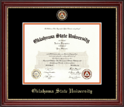 Oklahoma State University Masterpiece Medallion Diploma Frame in Kensington Gold