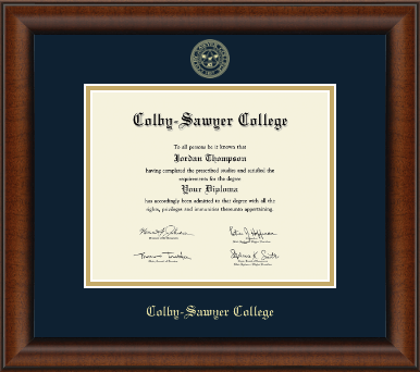 Colby-Sawyer College diploma frame - Gold Embossed Diploma Frame in Austin