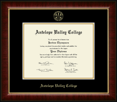 Antelope Valley College diploma frame - Gold Embossed Diploma Frame in Murano