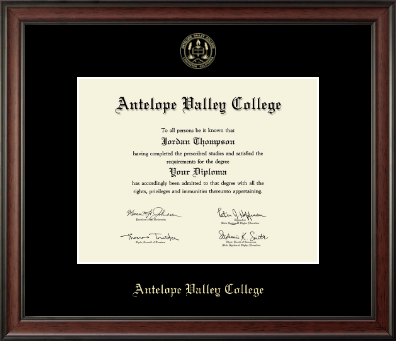 Antelope Valley College diploma frame - Gold Embossed Diploma Frame in Studio