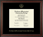 Northeast Mississippi Community College Gold Embossed Diploma Frame in Studio