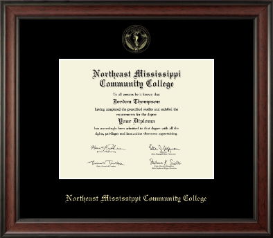 Northeast Mississippi Community College diploma frame - Gold Embossed Diploma Frame in Studio