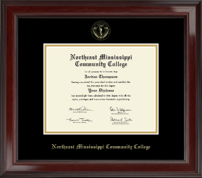 Northeast Mississippi Community College diploma frame - Gold Embossed Diploma Frame in Encore