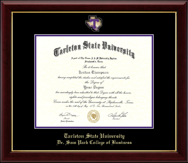 Tarleton State University diploma frame - Masterpiece Medallion Diploma Frame in Gallery