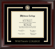 Whitman College Showcase Edition Diploma Frame in Encore