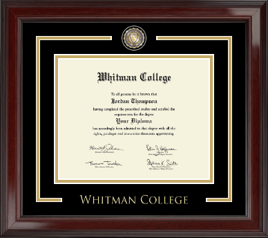 Whitman College diploma frame - Showcase Edition Diploma Frame in Encore