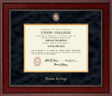 Union College in New York diploma frame - Presidential Masterpiece Diploma Frame in Jefferson