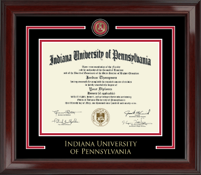Indiana University of Pennsylvania diploma frame - Showcase Edition Diploma Frame in Encore