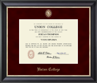 Union College in New York diploma frame - Regal Edition Diploma Frame in Noir