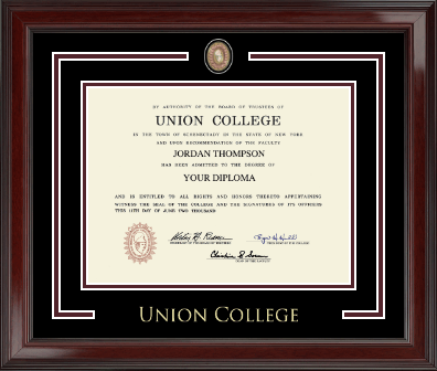 Union College in New York diploma frame - Showcase Edition Diploma Frame in Encore