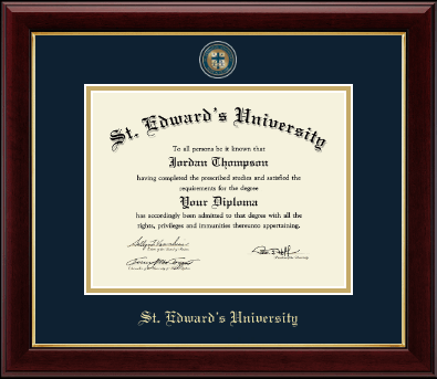 St. Edward's University diploma frame - Masterpiece Medallion Diploma Frame in Gallery