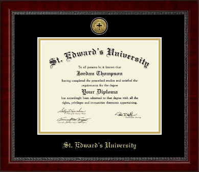 St. Edward's University diploma frame - Gold Engraved Medallion Diploma Frame in Sutton