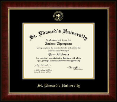St. Edward's University diploma frame - Gold Embossed Diploma Frame in Murano