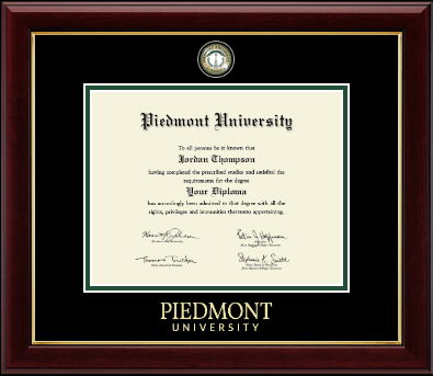 Piedmont University diploma frame - Masterpiece Medallion Diploma Frame in Gallery