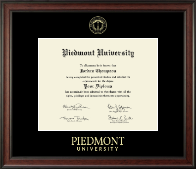 Piedmont University diploma frame - Gold Embossed Diploma Frame in Studio