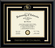 University of Colorado diploma frame - Spirit Medallion Diploma Frame in Onyx Gold