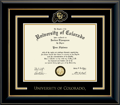 University of Colorado diploma frame - Spirit Medallion Diploma Frame in Onyx Gold