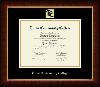 Tulsa Community College diploma frame - Gold Embossed Diploma Frame in Murano