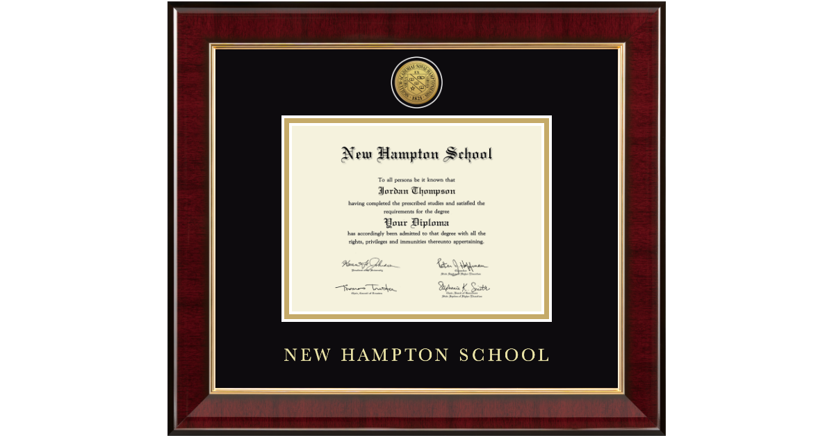 New Hampton School In New Hampshire Diploma Frames Church Hill Classics