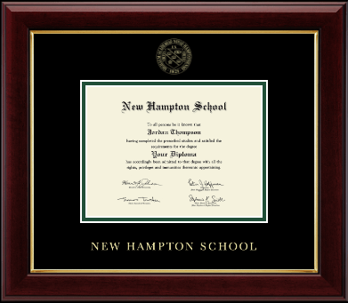 New Hampton School in New Hampshire diploma frame - Gold Embossed Diploma Frame in Gallery
