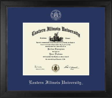 Eastern Illinois University diploma frame - Silver Embossed Diploma Frame in Arena