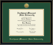 Northwest Missouri State University diploma frame - Gold Engraved Medallion Diploma Frame in Onexa Gold