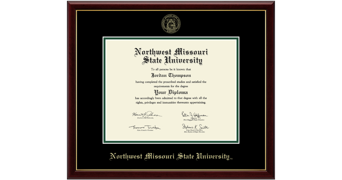 Gold Embossed Diploma Frame in Galleria Northwest Missouri State