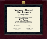 Northwest Missouri State University diploma frame - Millennium Gold Engraved Diploma Frame in Cordova
