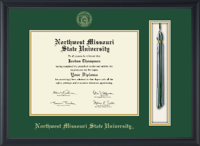 Northwest Missouri State University diploma frame - Tassel & Cord Diploma Frame in Obsidian